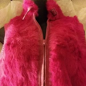Emma Hot Pink. Faux Fur  Vest